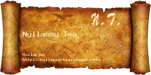 Nyilassy Tea névjegykártya